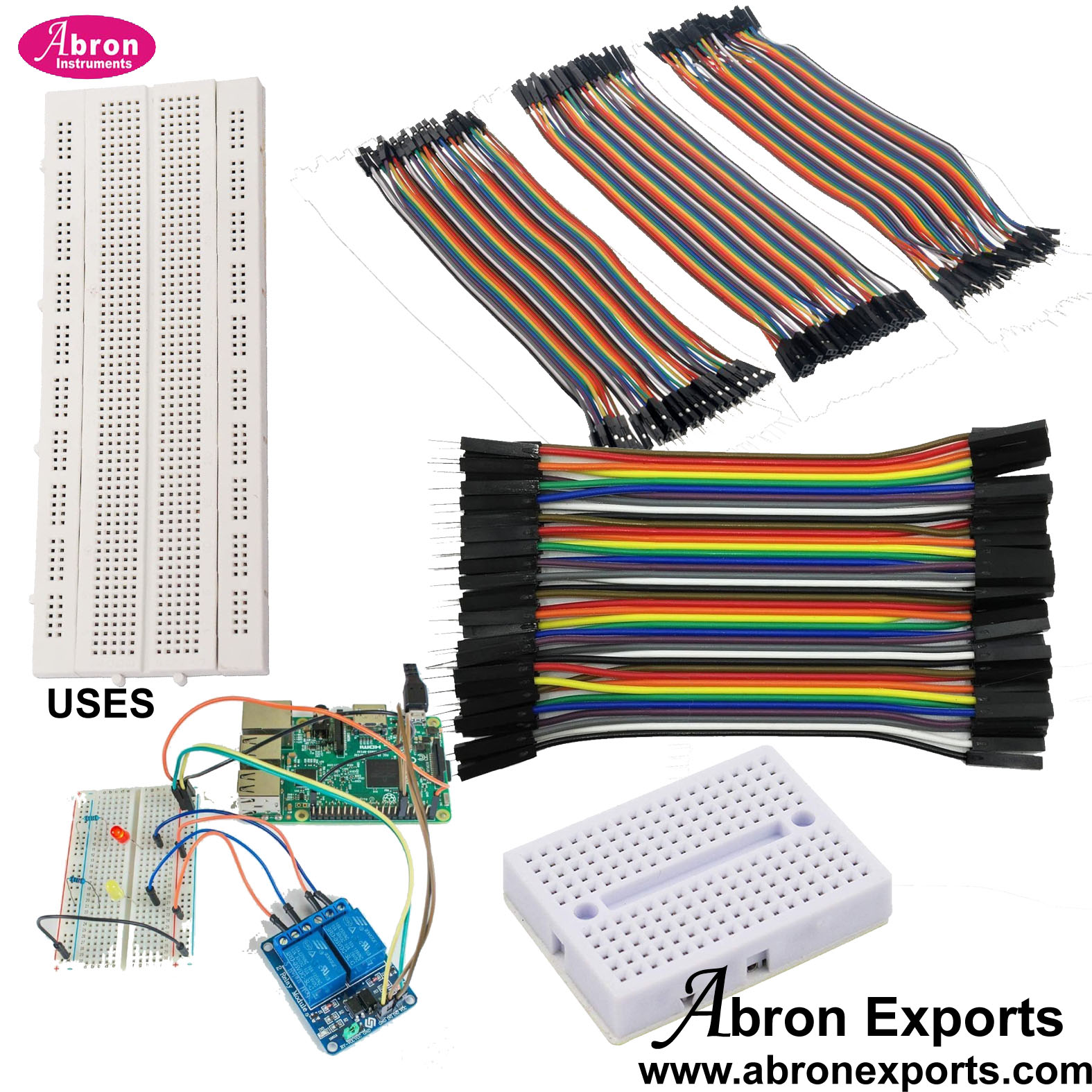 Electronic Circuit Spare Bread Board With Wire Jumpers Dupont Kit 40Pcs ...